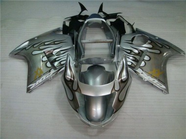 Cheapest 1996-2007 Flame Silver Grey Honda CBR1100XX Motorcycle Fairings Kits Canada