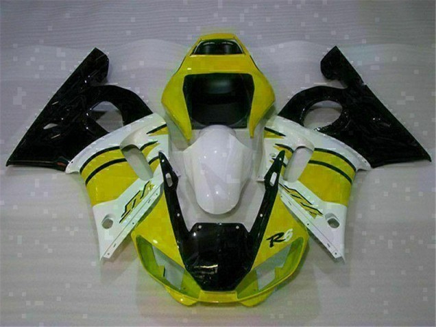 Cheapest 1998-2002 Yellow White Yamaha YZF R6 Motorcycle Fairings Kits Canada Cheapest 1998-2002 Yellow White Yamaha YZF R6 Motorcycle Fairings Kits Canada
