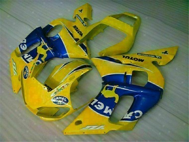 Cheapest 1998-2002 Yellow Blue Yamaha YZF R6 Motorcycle Fairing Kit Canada