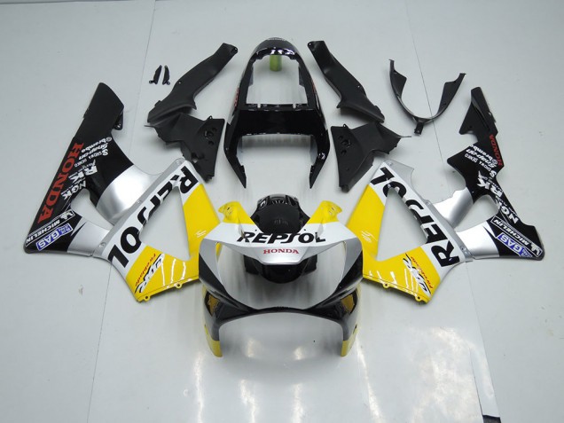 Cheapest 2000-2001 Yellow Silver Black Repsol Honda CBR900RR 929 Motor Bike Fairings Canada