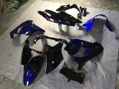 Cheapest 2000-2001 Glossy Black Blue Flame Kawasaki ZX9R Moto Fairings Canada