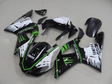 Cheapest 2000-2001 Black White Green Monster Yamaha YZF R1 Motorbike Fairing Canada