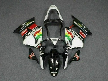 Cheapest 2000-2002 Black White Eurobet Kawasaki ZX6R Bike Fairing Canada