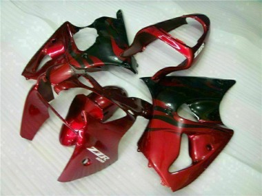Cheapest 2000-2002 Red Black Kawasaki ZX6R Bike Fairing Kit Canada