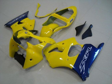 Cheapest 2000-2002 Yellow Blue Kawasaki ZX6R Moto Fairings Canada