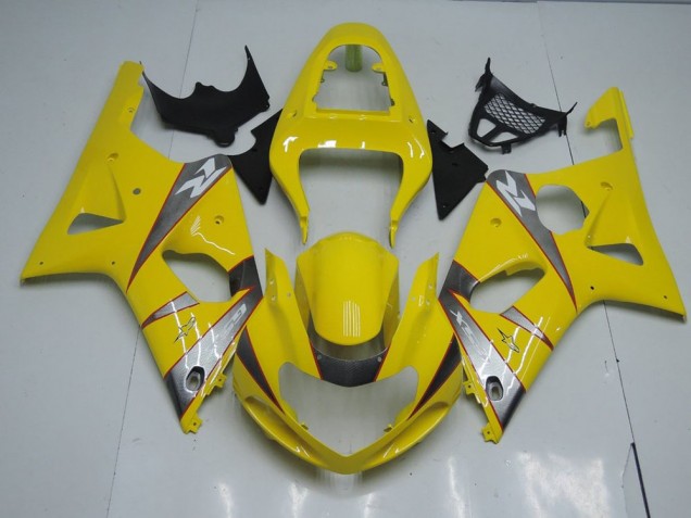Cheapest 2000-2002 Yellow and Grey Suzuki GSXR 1000 Motorcycle Fairings Kits Canada