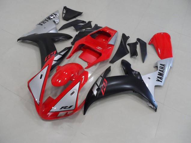 Cheapest 2002-2003 Red Matte Silver Yamaha YZF R1 Motorcycle Fairing Kit Canada Cheapest 2002-2003 Red Matte Silver Yamaha YZF R1 Motorcycle Fairing Kit Canada