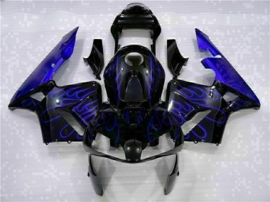 Cheapest 2003-2004 Black with Blue Flame Honda CBR600RR Motorcycle Fairing Kits Canada