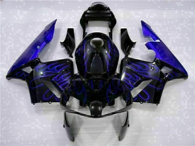 Cheapest 2003-2004 Black with Blue Flame Honda CBR600RR Motorcycle Fairing Kits Canada