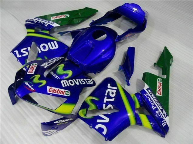 Cheapest 2003-2004 Blue Green Movistar Castrol Honda CBR600RR Motorbike Fairing Canada