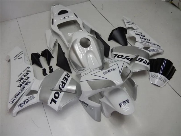 Cheapest 2003-2004 Silver White Black Repsol Honda CBR600RR Motorcycle Fairings Kit Canada Cheapest 2003-2004 Silver White Black Repsol Honda CBR600RR Motorcycle Fairings Kit Canada