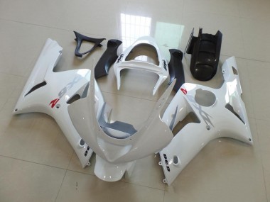 Cheapest 2003-2004 White with Silver Decals Kawasaki ZX6R Motorcycle Fairings Canada