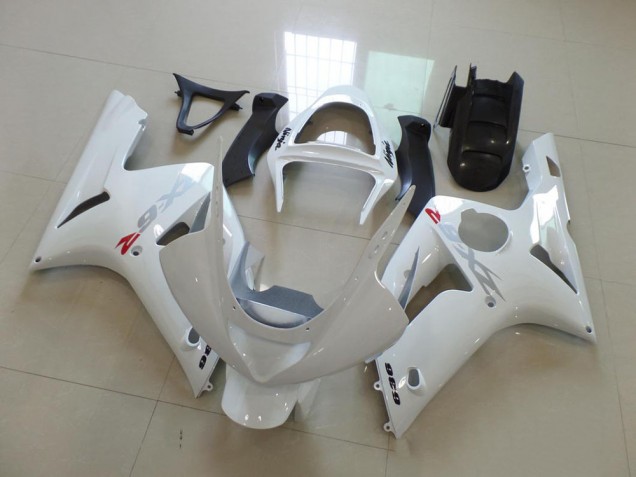 Cheapest 2003-2004 White with Silver Decals Kawasaki ZX6R Motorcycle Fairings Canada Cheapest 2003-2004 White with Silver Decals Kawasaki ZX6R Motorcycle Fairings Canada