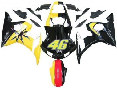 Cheapest 2003-2005 Black Yellow No. 46 Yamaha YZF R6 Motorcycle Fairings Canada