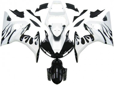 Cheapest 2003-2005 White Flame Black Yamaha YZF R6 Motorcycle Fairings Kits Canada