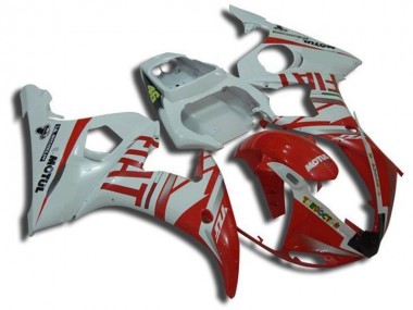 Cheapest 2003-2005 White Motul Red Fiat Yamaha YZF R6 Replacement Motorcycle Fairings Canada