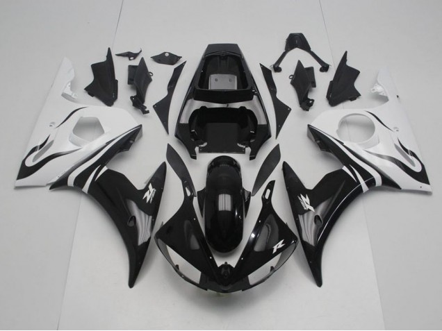 Cheapest 2003-2005 Black and White Yamaha YZF R6 Motor Bike Fairings Canada
