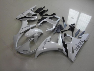 Cheapest 2003-2005 White and Grey Decals Yamaha YZF R6 Bike Fairing Kit Canada