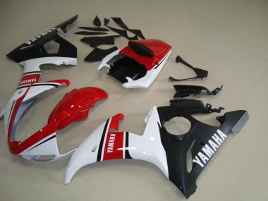 Cheapest 2003-2005 Red White Matte Black Yamaha YZF R6 Moto Fairings Canada