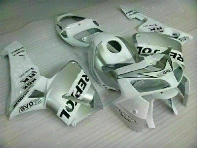 Cheapest 2005-2006 White Repsol Honda CBR600RR Motorbike Fairing Kits Canada