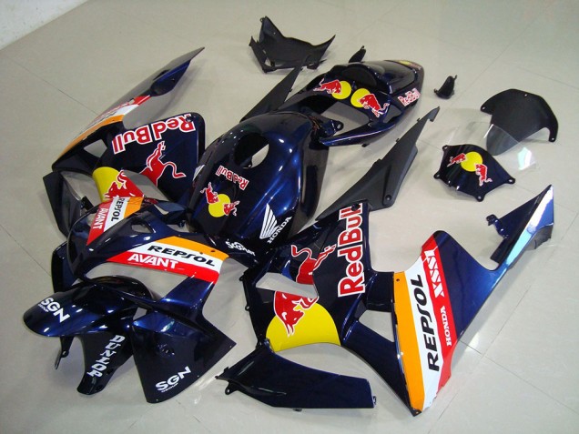 Cheapest 2005-2006 Dark Blue Red Bull Repsol Honda CBR600RR Motorcycle Fairings Kits Canada