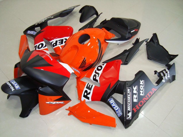 Cheapest 2005-2006 Matte Black Repsol Race Honda CBR600RR Motorcycle Fairing Kit Canada