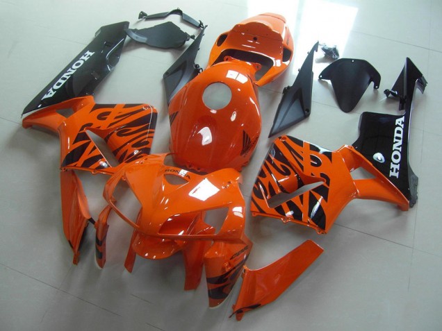 Cheapest 2005-2006 Orange Black Flame Honda CBR600RR Replacement Motorcycle Fairings Canada