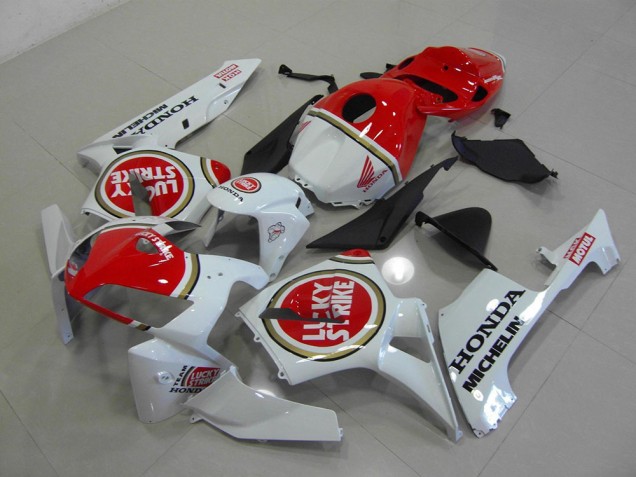 Cheapest 2005-2006 Pearl White Lucky Strike Honda CBR600RR Motorcycle Fairings Kits Canada Cheapest 2005-2006 Pearl White Lucky Strike Honda CBR600RR Motorcycle Fairings Kits Canada
