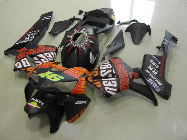 Cheapest 2005-2006 Rossi Matte Black Honda CBR600RR Motorcycle Fairings Kits Canada Cheapest 2005-2006 Rossi Matte Black Honda CBR600RR Motorcycle Fairings Kits Canada