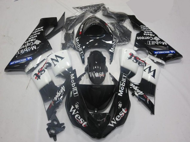 Cheapest 2005-2006 White Black Kawasaki ZX6R Motorcycle Fairing Canada Cheapest 2005-2006 White Black Kawasaki ZX6R Motorcycle Fairing Canada