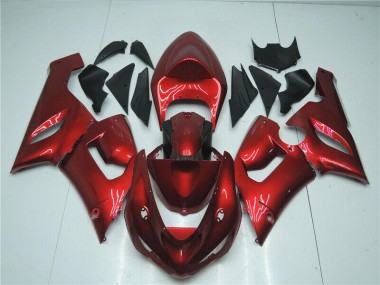 Cheapest 2005-2006 Candy Red Kawasaki ZX6R Motorcycle Fairing Kits Canada