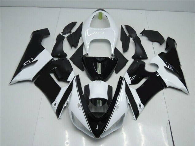Cheapest 2005-2006 Black White Kawasaki ZX6R Moto Fairings Canada Cheapest 2005-2006 Black White Kawasaki ZX6R Moto Fairings Canada