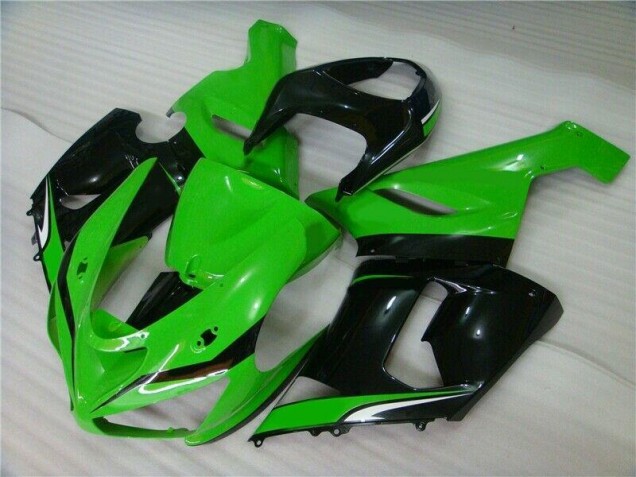 Cheapest 2005-2006 Green White Black Kawasaki ZX6R Motorcyle Fairings Canada Cheapest 2005-2006 Green White Black Kawasaki ZX6R Motorcyle Fairings Canada
