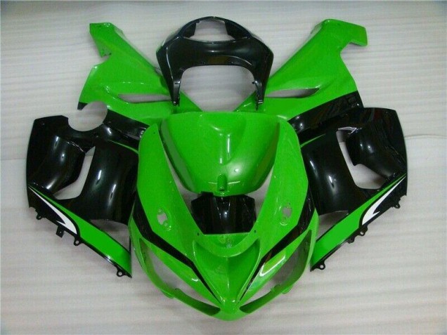 Cheapest 2005-2006 Green White Black Kawasaki ZX6R Motorcyle Fairings Canada Cheapest 2005-2006 Green White Black Kawasaki ZX6R Motorcyle Fairings Canada