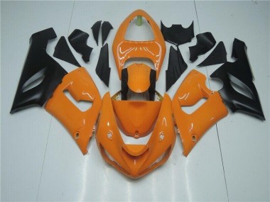 Cheapest 2005-2006 Orange Black Kawasaki ZX6R Bike Fairings Canada