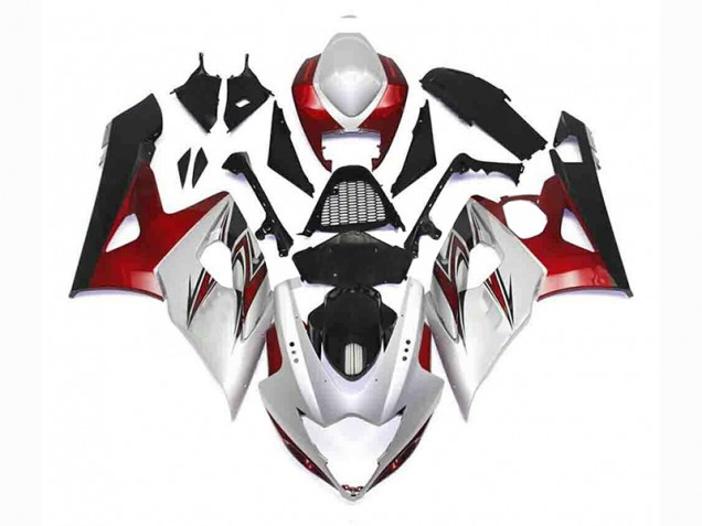 Cheapest 2005-2006 Silver Red Black Suzuki GSXR 1000 Bike Fairing Kit Canada Cheapest 2005-2006 Silver Red Black Suzuki GSXR 1000 Bike Fairing Kit Canada