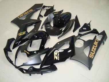 Cheapest 2005-2006 Black with Gold Decals Suzuki GSXR 1000 Motorcylce Fairings Canada