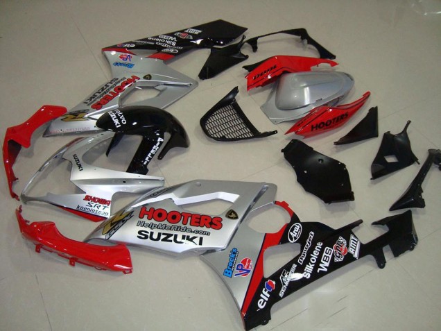 Cheapest 2005-2006 Silver and Red Suzuki GSXR 1000 Motorcycle Fairings Kits Canada Cheapest 2005-2006 Silver and Red Suzuki GSXR 1000 Motorcycle Fairings Kits Canada