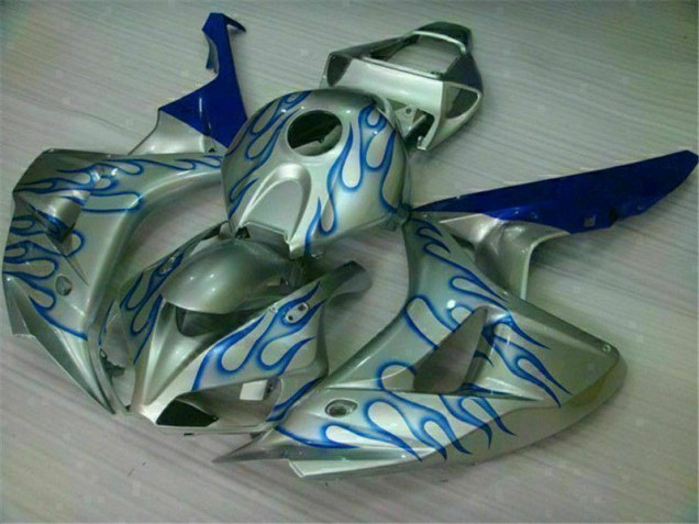 Cheapest 2006-2007 Blue Flame Silver Honda CBR1000RR Motorcycle Fairing Kits Canada Cheapest 2006-2007 Blue Flame Silver Honda CBR1000RR Motorcycle Fairing Kits Canada