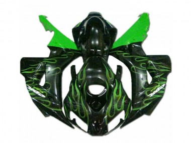 Cheapest 2006-2007 Green Flame Black Honda CBR1000RR Moto Fairings Canada