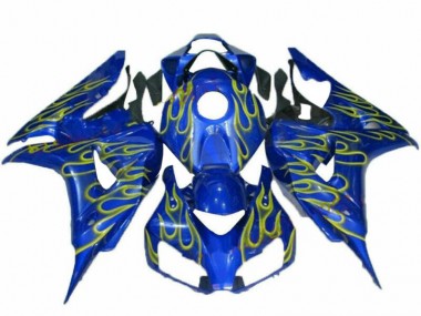 Cheapest 2006-2007 Yellow Flame Blue Honda CBR1000RR Replacement Fairings Canada