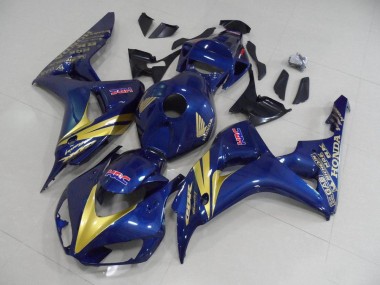 Cheapest 2006-2007 Dark Blue with Gold Stripe Honda CBR1000RR Motorcycle Fairing Kits Canada