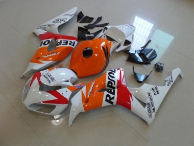 Cheapest 2006-2007 White and Orange Repsol Honda CBR1000RR Replacement Motorcycle Fairings Canada