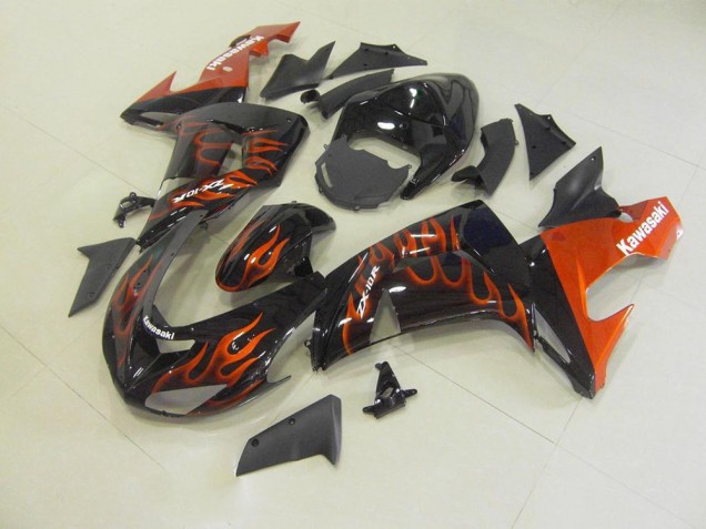 Cheapest 2006-2007 Orange Flame Kawasaki ZX10R Motorcyle Fairings Canada Cheapest 2006-2007 Orange Flame Kawasaki ZX10R Motorcyle Fairings Canada