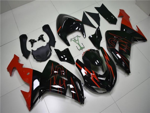 Cheapest 2006-2007 Black Red Kawasaki ZX10R Motorcycle Fairings Canada