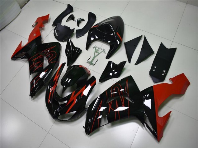 Cheapest 2006-2007 Black Red Kawasaki ZX10R Motorcycle Fairings Canada