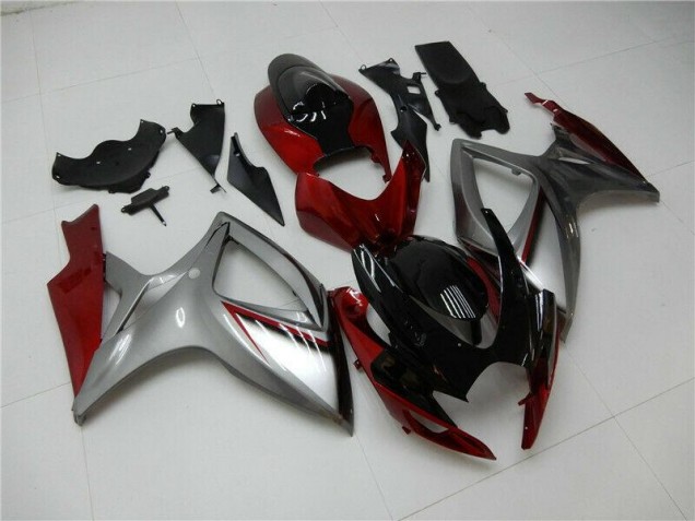 Cheapest 2006-2007 Red Silver Suzuki GSXR 600/750 Bike Fairing Kit Canada Cheapest 2006-2007 Red Silver Suzuki GSXR 600/750 Bike Fairing Kit Canada