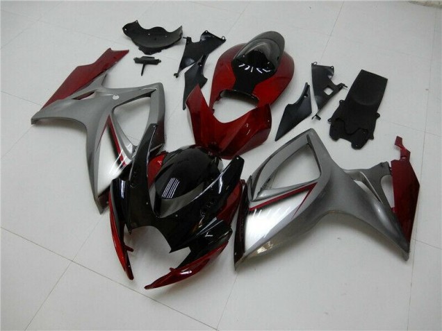 Cheapest 2006-2007 Red Silver Suzuki GSXR 600/750 Bike Fairing Kit Canada Cheapest 2006-2007 Red Silver Suzuki GSXR 600/750 Bike Fairing Kit Canada