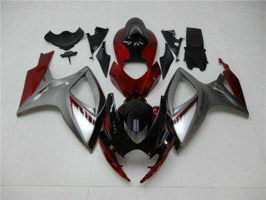 Cheapest 2006-2007 Red Silver Suzuki GSXR 600/750 Bike Fairing Kit Canada