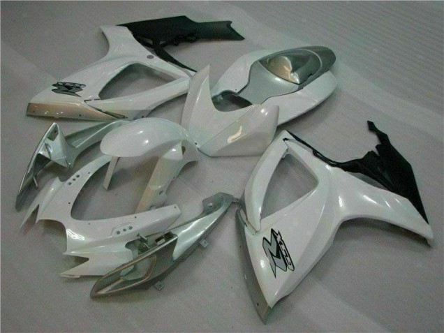 Cheapest 2006-2007 White Silver Suzuki GSXR 600/750 Motorcycle Fairings Kit Canada Cheapest 2006-2007 White Silver Suzuki GSXR 600/750 Motorcycle Fairings Kit Canada
